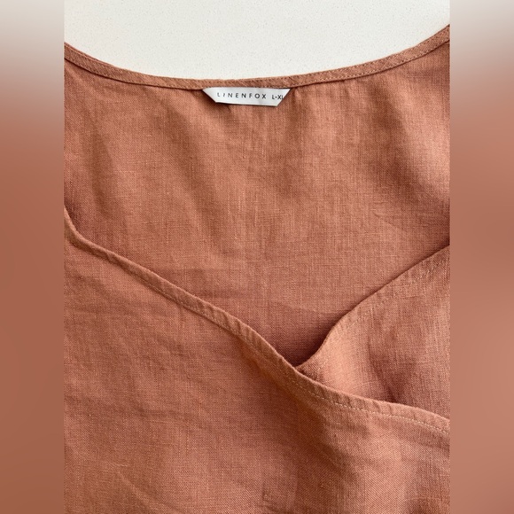 Linenfox Soja Wrap Linen Top – Mocha Mousse - L - Picture 6 of 6